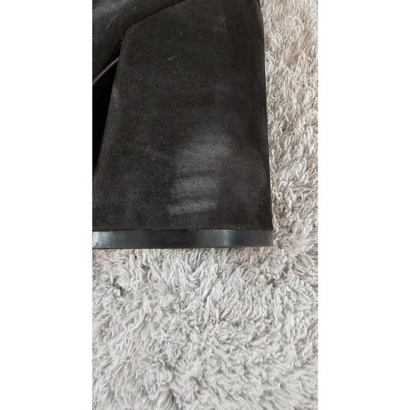 NEW Steve Madden THRIVED Black Suede Leather Notched Back Zip Boots Booties 9M - Picture 7 of 8